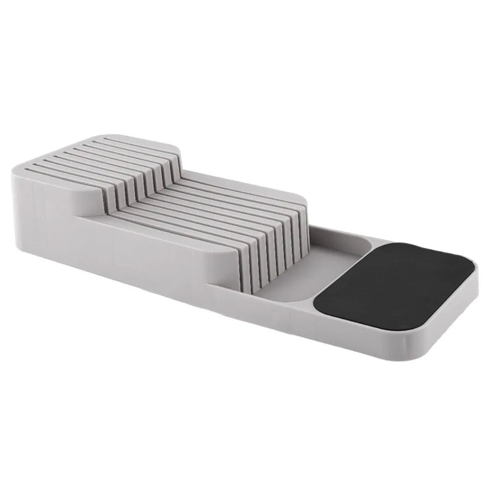 Knife Storage Box Kitchen Drawer Cutlery Storage Tray Knife Holder Organizer Knife Block Rack Storage and Drawer Organizer