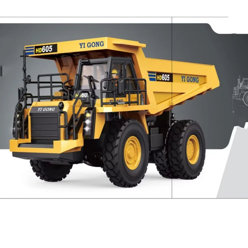 Toys 1/50 Remote Control Model Loader Excavator Mining Truck Sand Screener Road Roller Engineering Vehicle Gifts
