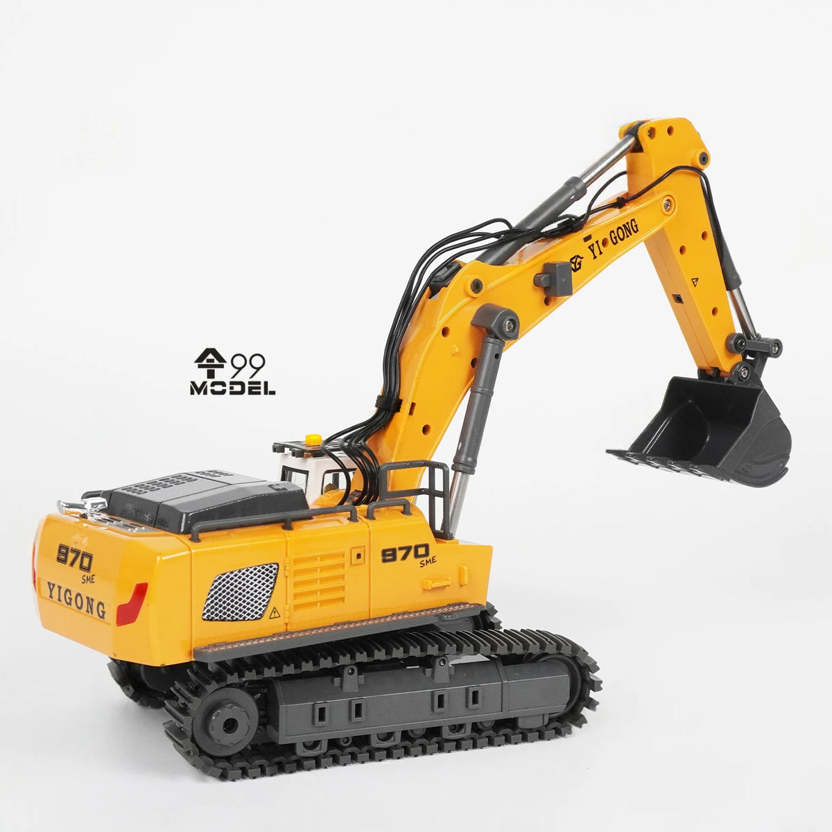 970 RC Mini Excavator 1/50 Scale Electric Excavator Simulation Model Desktop RC Excavator with Lighting System RC Car Toy Gift