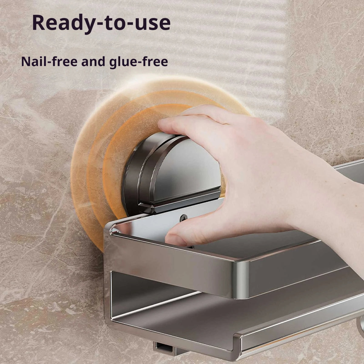 Wall-Mounted Suction Cup Kitchen Shelf Spice Storage Rack Seasoning Organizer No Drilling Kitchen Organizer Wall Shelf cocina