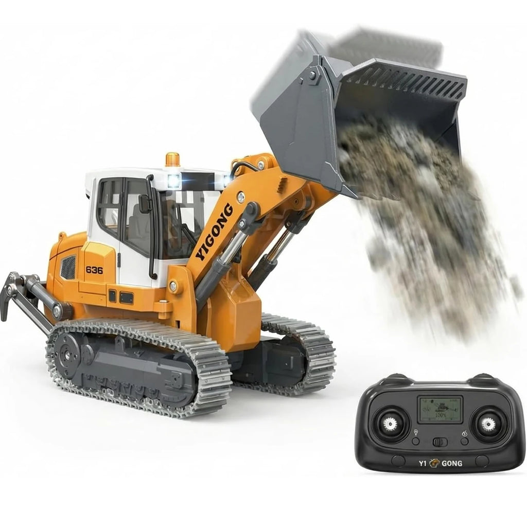 1:50 YG636 Rc Engineering Vehicle 1:50 Scale Alloy Excavator Crawler Loader Dump Truck 2.4ghz Simulation Construction Model Toy