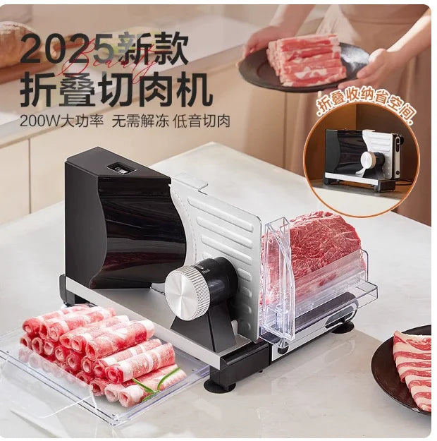 Household Electric Meat Slicer Multifunctional Frozen Beef Mutton Thin Slice Cutting Kitchen Food Cutter