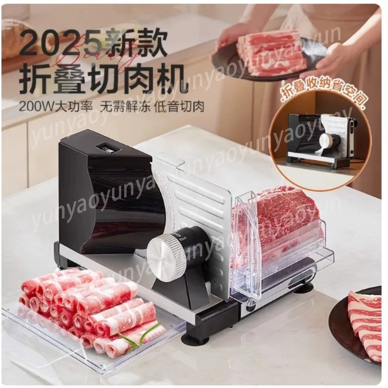 Household Electric Meat Slicer Multifunctional Frozen Beef Mutton Thin Slice Cutting Kitchen Food Cutter