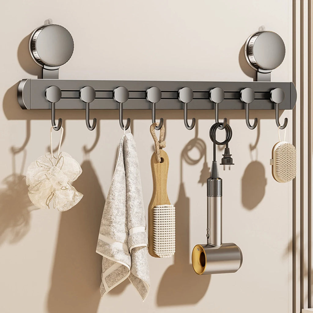 No Drill Suction Cup Rotate Strong Load-Bearing Vacuum Hook Kitchen Wall Bathroom Door Adhesive Hook Hook Key Hook Kitchen Hook