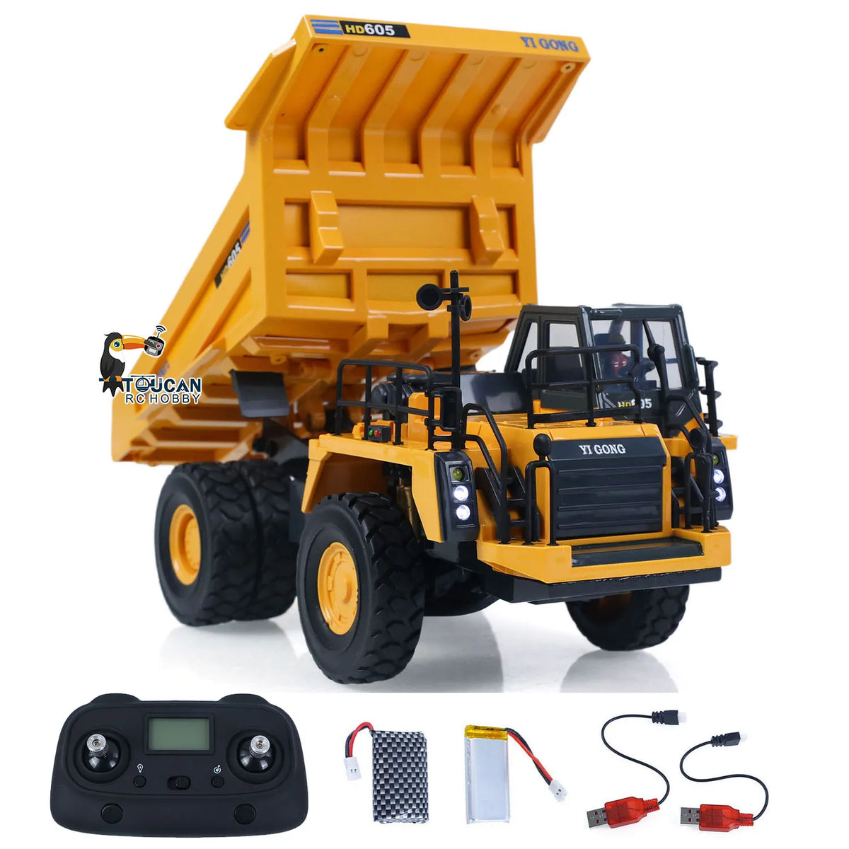 New Gift 1/50 Mini RC Excavator Mining Truck Loader Remote Control Toys Cars Model Machine Engineering Vehicle TOUCAN Hobbies