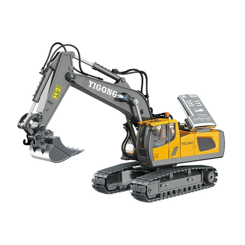 YIGONG Alloy Remote Control Engineering Vehicle 2.4G Wireless Rc Excavator Bulldozer Dump Truck Model For Hobby Collection 2026