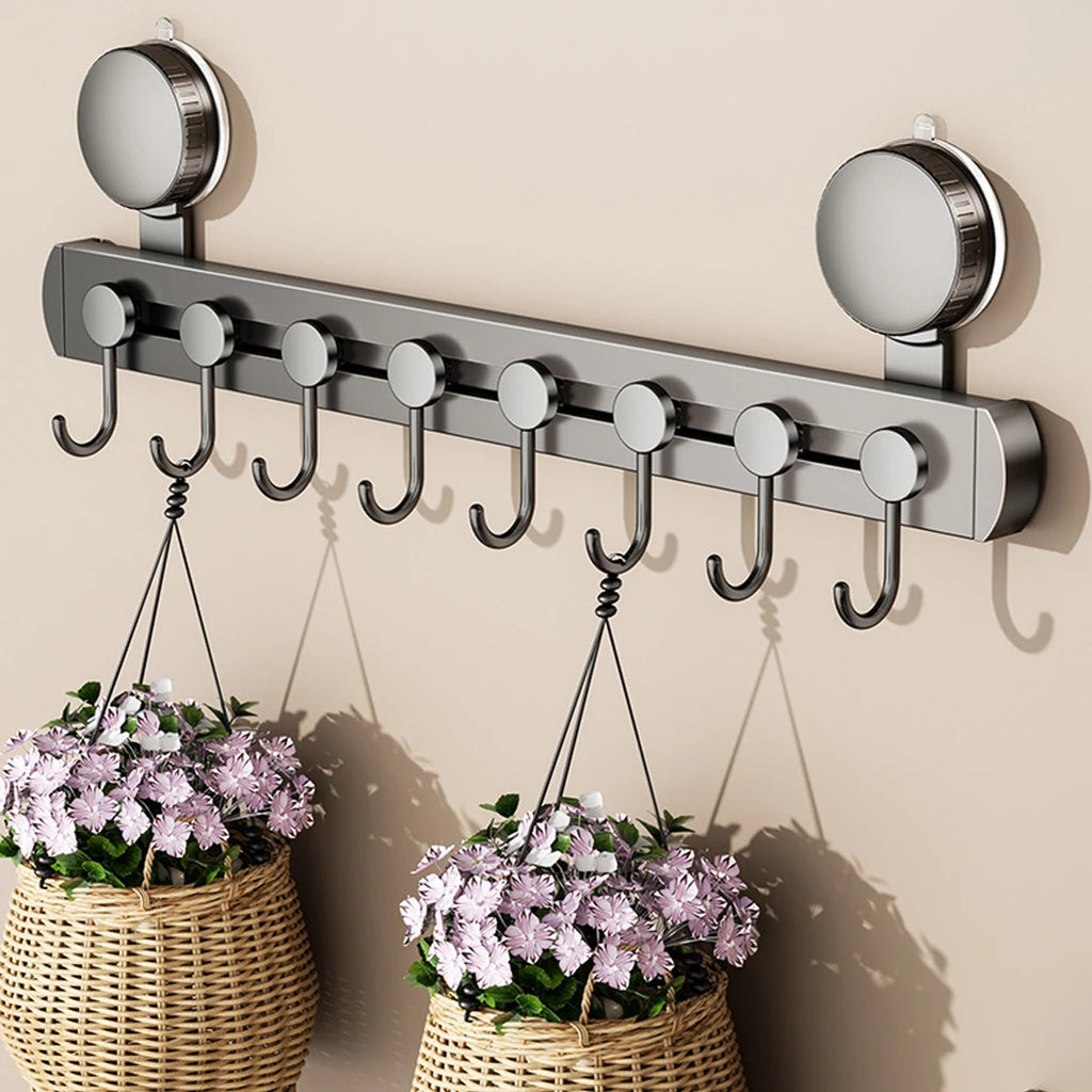 No Drill Suction Cup Rotate Strong Load-Bearing Vacuum Hook Kitchen Wall Bathroom Door Adhesive Hook Hook Key Hook Kitchen Hook