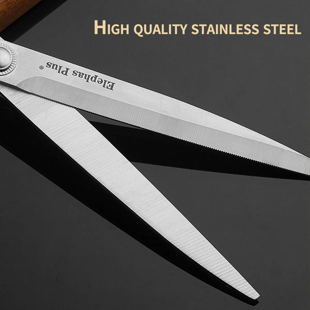 Korean Style Stainless Steel Kitchen Shears - Precision BBQ Scissors for Steak, Chicken, Fish, Duck & Restaurant Use