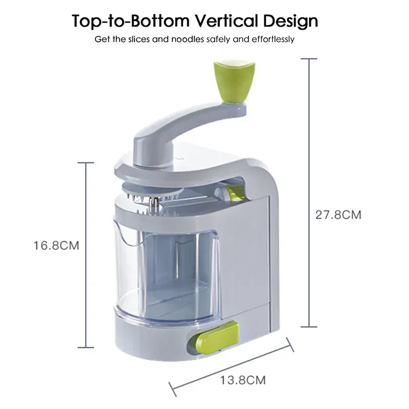 Vegetable Spiralizer 4-IN-1 Rotating Blade Veggie Spiralizer Zucchini Noodle Maker with Suction Cup Vegetable Cutter Slicer