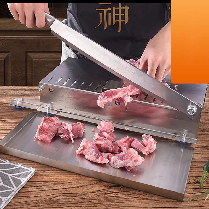 Food Cutter Slicing Machine Beef Bacon Fish Frozen Meat Stainless Steel Home Cutting Adjustable Slice Thickness Kitchen Tool