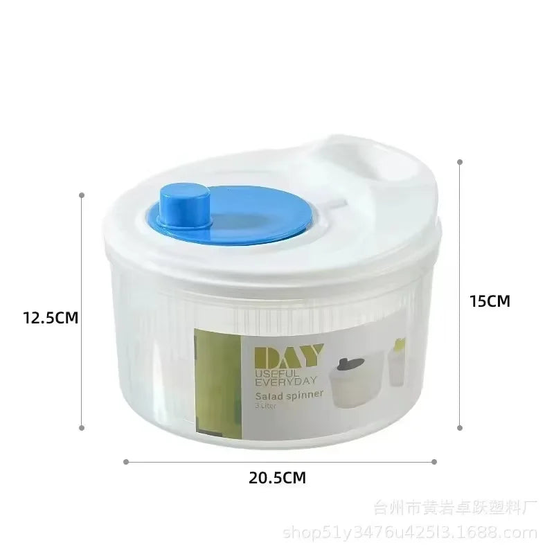 Salad Spinner Lettuce Greens Washer Dryer Drainer Crisper Strainer for Washing Drying Leafy Vegetables Kitchen Tools
