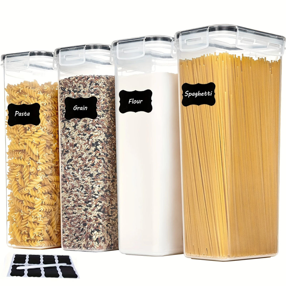 Airtight Food Storage Containers with Lids, 2/4 PCS 2.8L Pasta Containers for Pantry Organization and Storage, BPA Free Kitchen