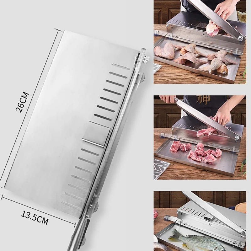 Food Cutter Slicing Machine Beef Bacon Fish Frozen Meat Stainless Steel Home Cutting Adjustable Slice Thickness Kitchen Tool