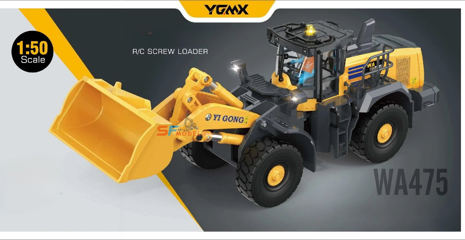 Yi Gong 1/50 Mini Remote Control Model Loader Excavator Mining Truck Sand Screener Road Roller Engineering Vehicle Toys Hobbies